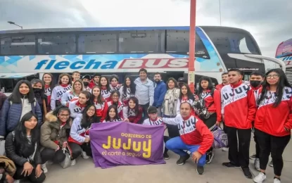 Delegación jujeña los Juegos Nacionales Evita