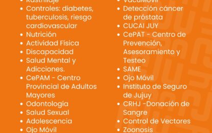 Operativo sanitario en la zona del parque Belgrano