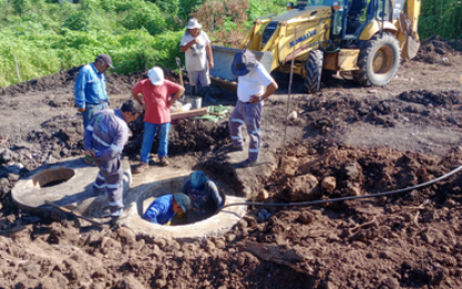 Finalizaron obra de reingeniería en colector cloacal en el arroyo Las Martas