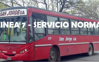 COMUNICADO: Servicio de transporte linea 7 de Alto Comedero