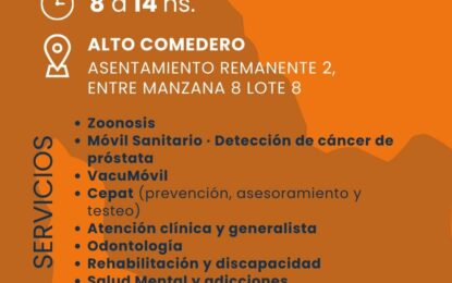 Operativo sanitario en el barrio Remanente 2