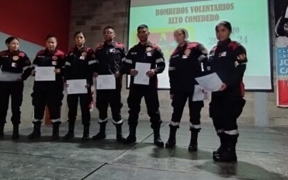 Se recibieron de Bomberos Voluntarios en Alto Comedero
