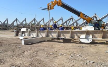 Nueva etapa de armado del estadio de Alto Comedero