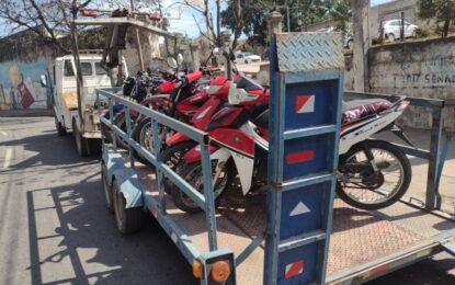Operativos de control municipal de motocicletas