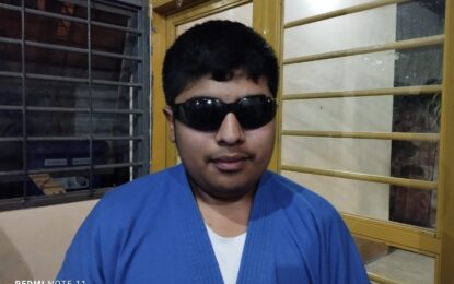 Judoka invidente de Alto Comedero en el CENARD
