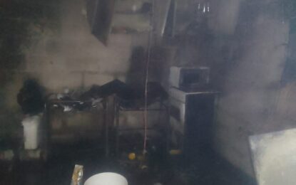 Se incendió una casa en el Aero Club