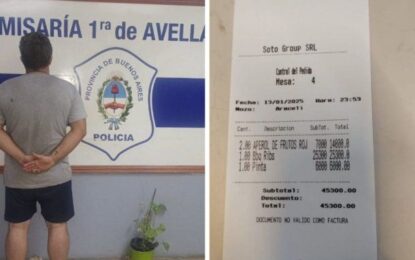 Avellaneda: comió, bebió y se fue corriendo para no pagar, pero lo detuvieron y se volvió viral