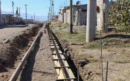 Avanza obra de cordón cuneta y badenes en las 14 Hectáreas