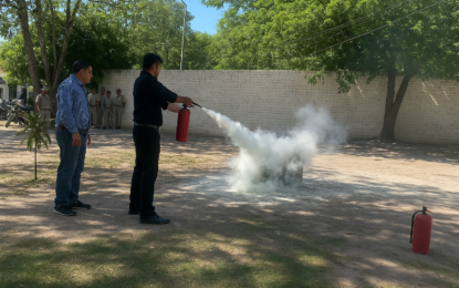 Simulacro de incendio en el Centro Judicial de San Pedro de Jujuy