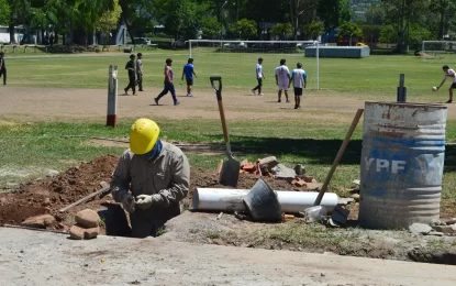 Gran avance en las obras de mejoras de canchas en el RIM 20