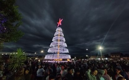 Brilla el Arbolito de Navidad del distrito de Alto Comedero