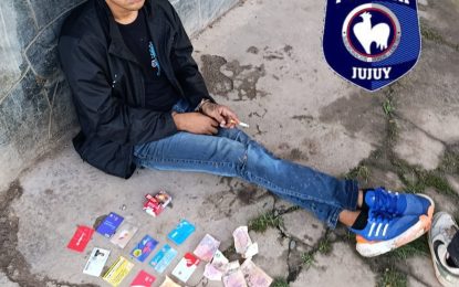 Detienen a ladrón que robaba en barrio Sargento Cabral