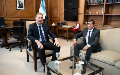 Carlos Sadir se reunión con el ministro de Interior de Nación