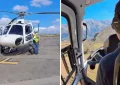 Rescate aéreo del SAME en una zona de dificil acceso