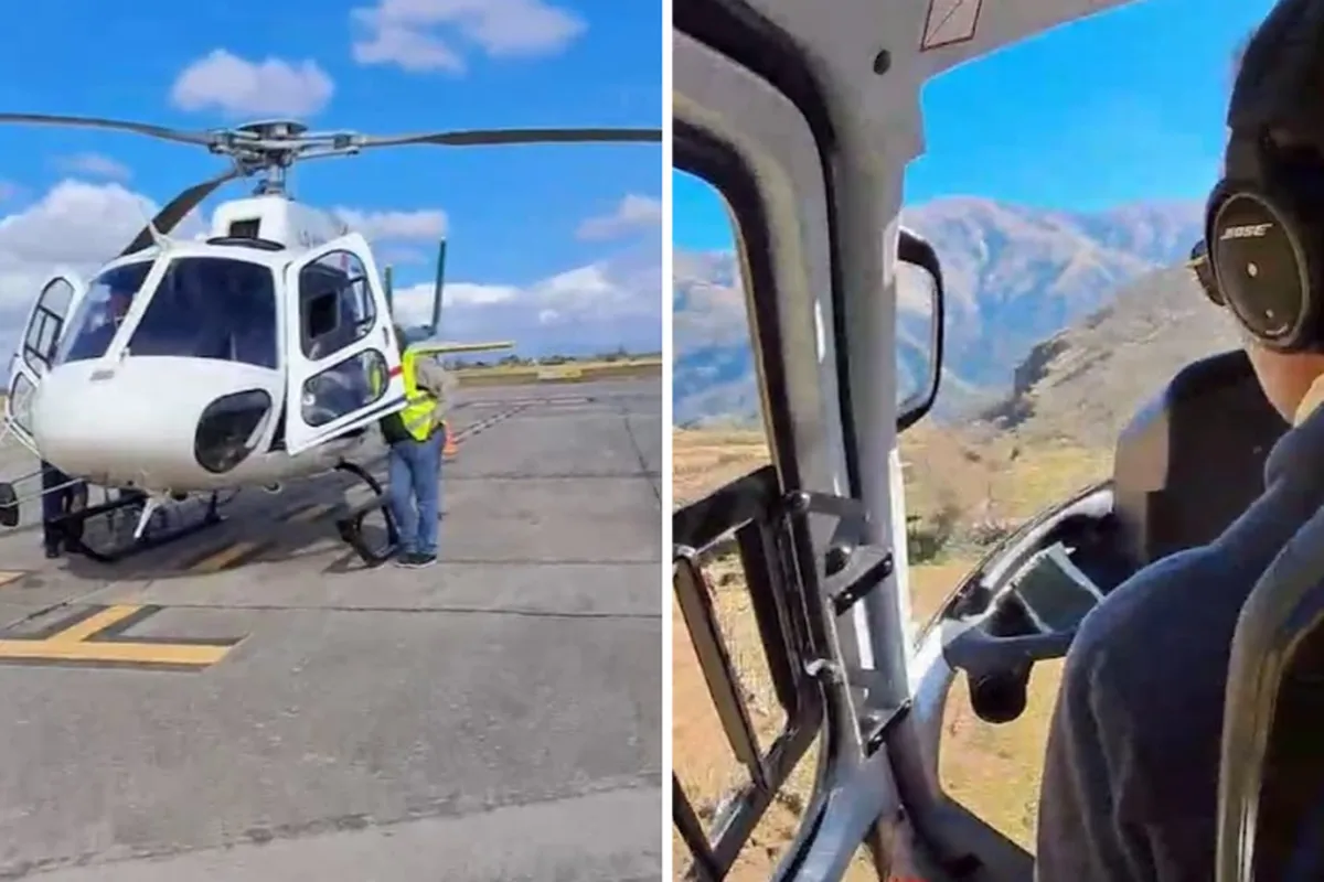 Rescate aéreo del SAME en una zona de dificil acceso