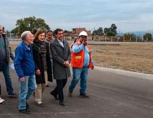 Sadir supervisó obras deportivas en el distrito de Alto Comedero
