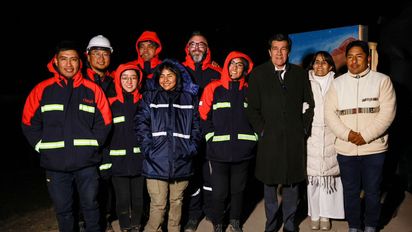 Sadir visitó el observatorio astronómico de Olaroz