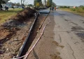 Se construyó la primera dársena en la colectora de la Ruta Nacional 66