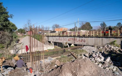 Reiniciaron obra de ampliación del puente Snopek en Alto Comedero