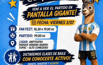 Doble fan fest en el distrito de Alto Comedero