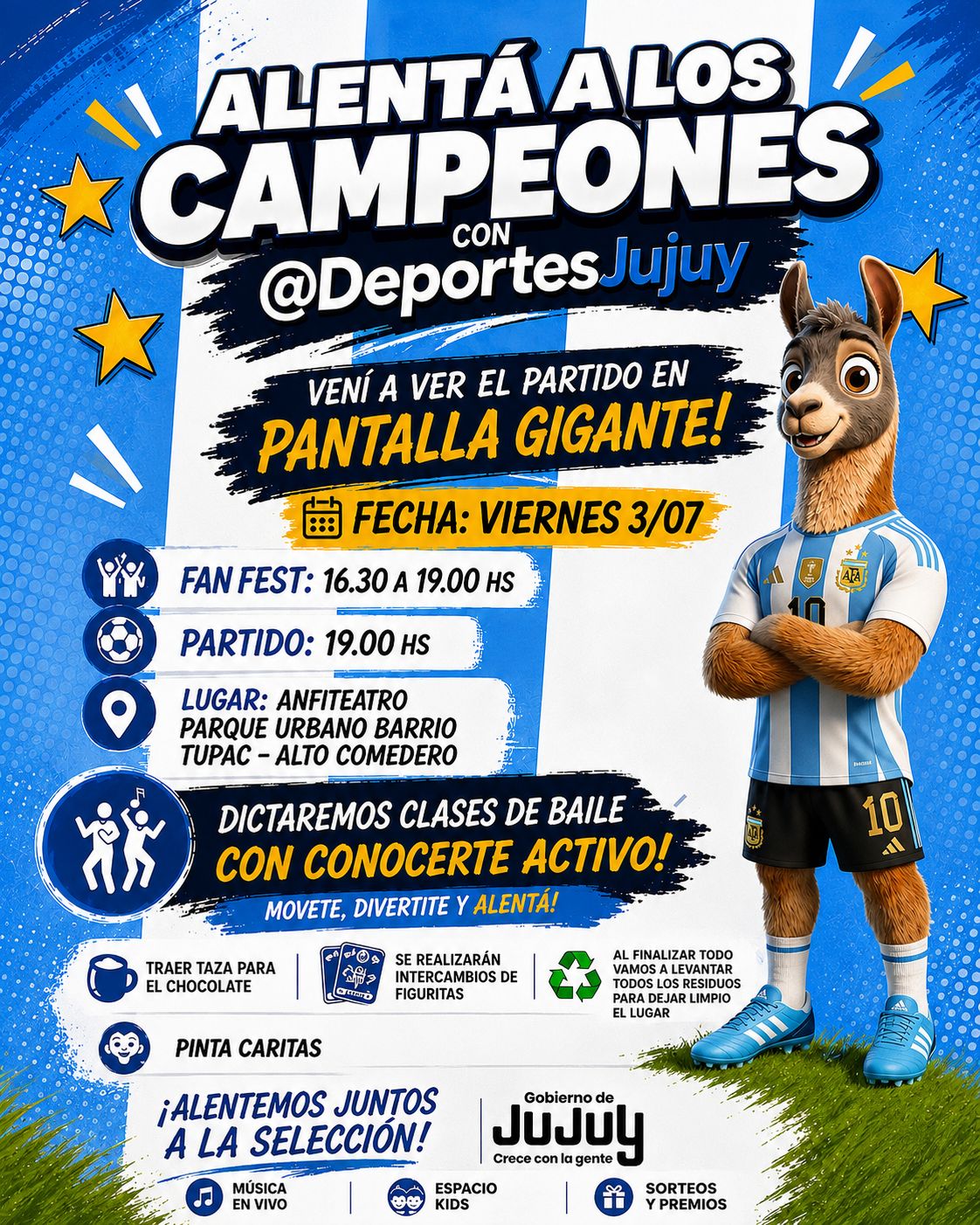 Doble fan fest en el distrito de Alto Comedero