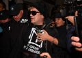 «Pity» Álvarez llegó al juicio por homicidio con una frase de una canción emblemática en su remera: «Nunca quise»