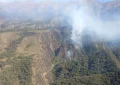Operativo de control del incendio en Tiraxi Chico