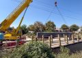 Etapa clave de obra en el puente Snopek del distrito de Alto Comedero