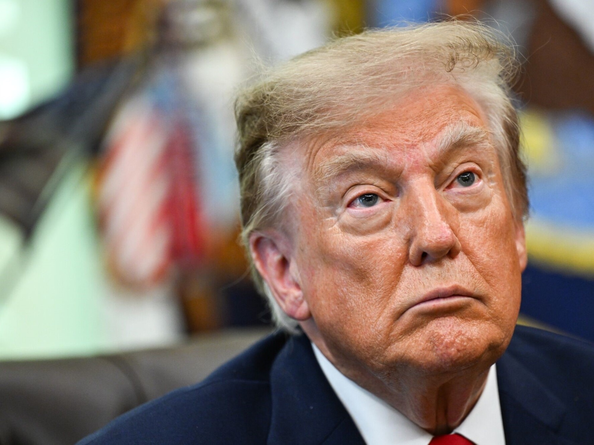 El presidente Donald Trump este miércoles en la Casa Blanca. (Bloomberg)