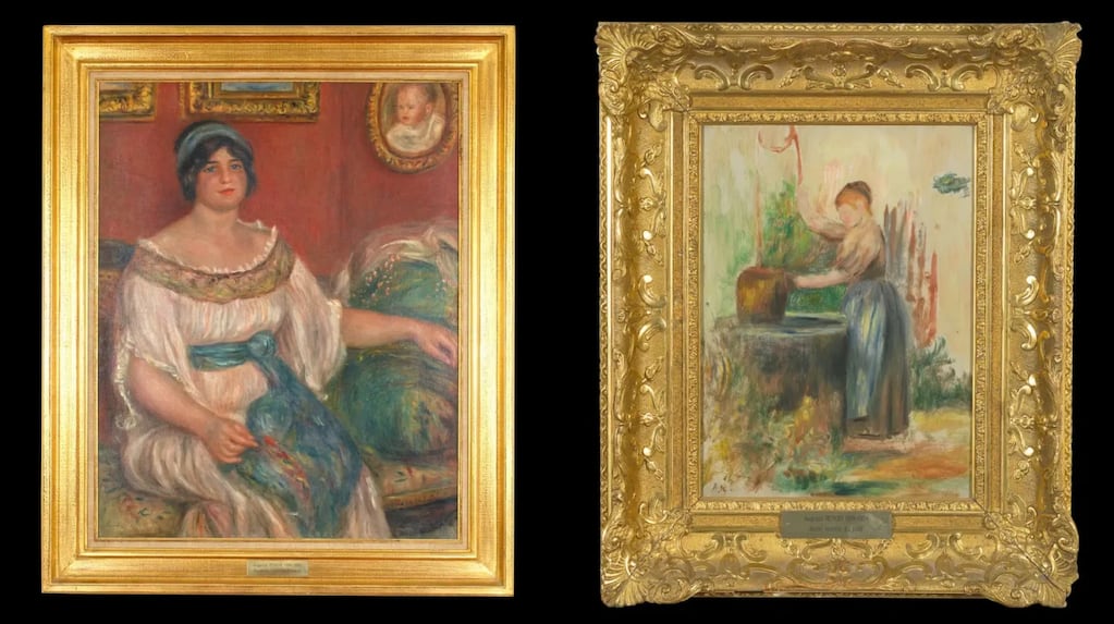 La policía recuperó los cuadros Retrato de Madame Colonna Romano y Jeune femme au puits