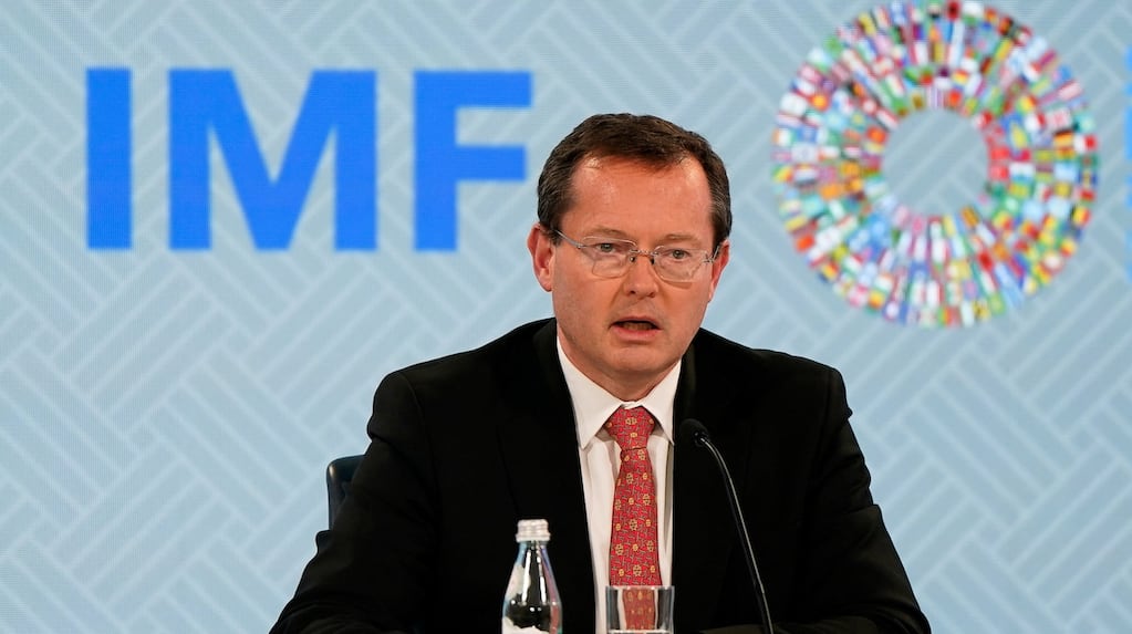 El director del Departamento para el Hemisferio Occidental del FMI, Nigel Chalk, en las Reuniones de Primavera del organismo, realizadas en Washington, en abril de 2026