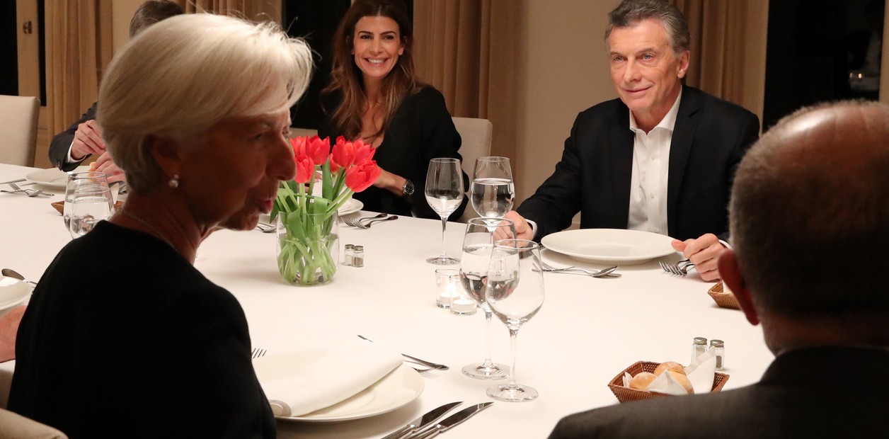 El presidente Mauricio Macri, cuando recibió en Olivos a la entonces directora gerente del FMI, Christine Lagarde, en 2018