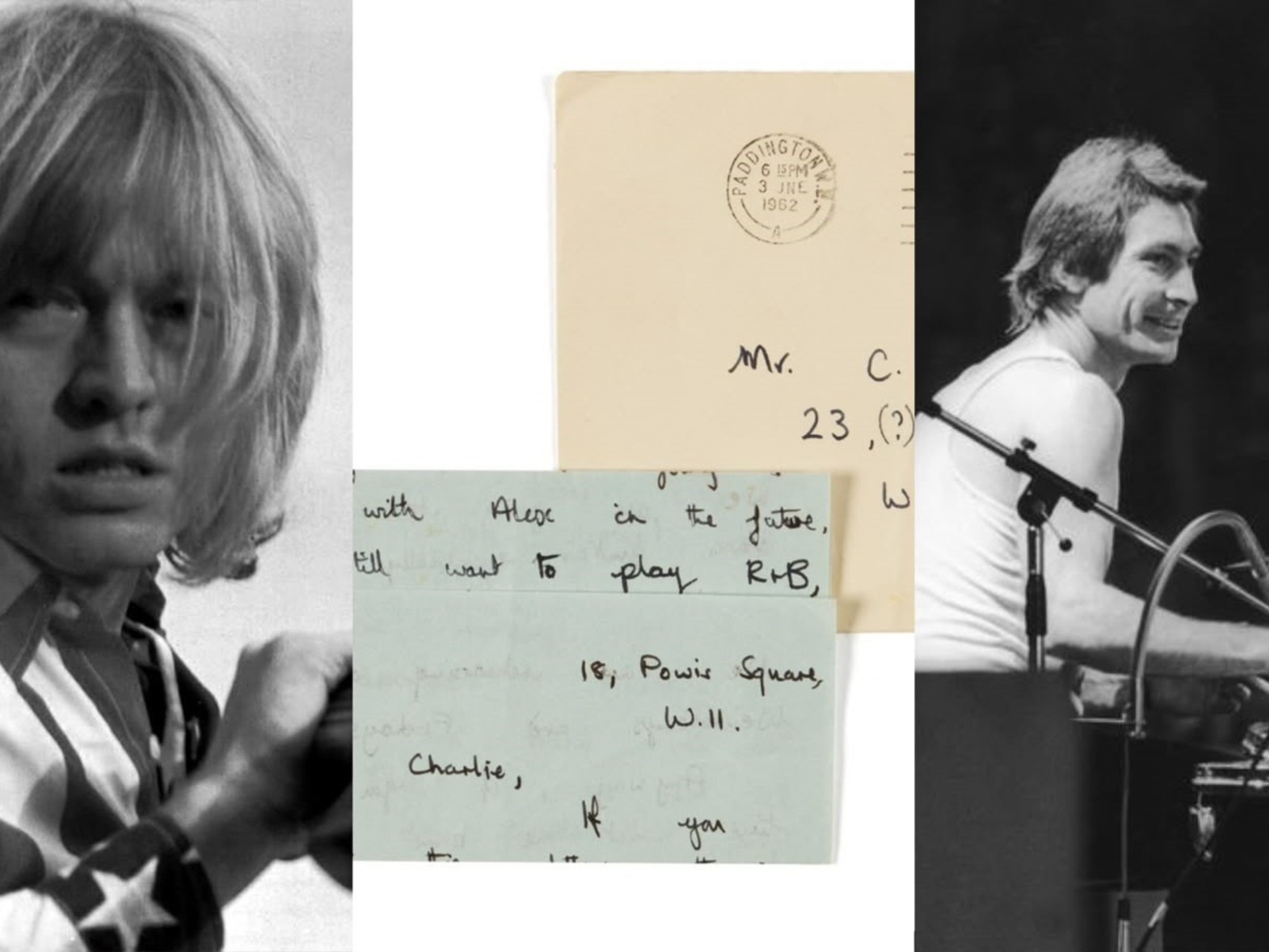 Subastarán la carta con la que Brian Jones invitó a Charlie Watts a los Rolling Stones